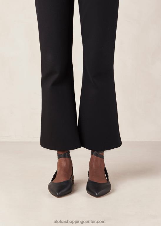 trak - črne usnjene balerinke ženske Alohas 0D4R8309