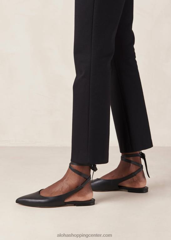 trak - črne usnjene balerinke ženske Alohas 0D4R8309