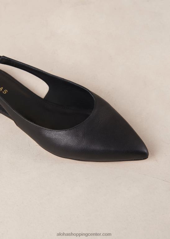 trak - črne usnjene balerinke ženske Alohas 0D4R8309