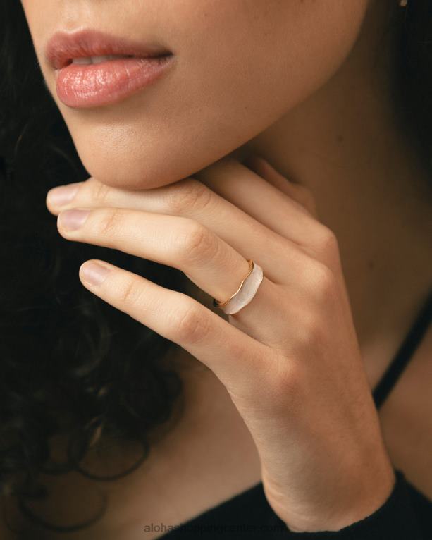 tramen - belo-zlat prstan ženske Alohas 0D4R81107