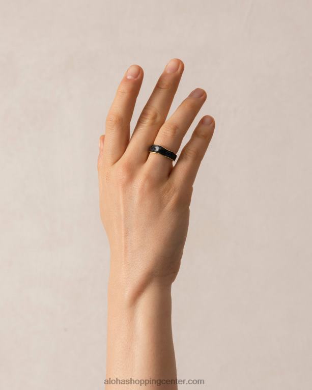 tramen - črno-zlat prstan ženske Alohas 0D4R81106