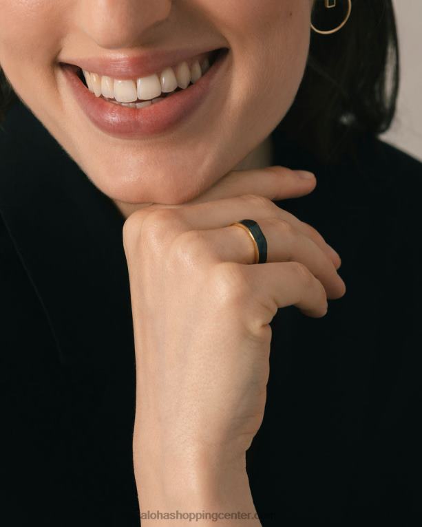 tramen - črno-zlat prstan ženske Alohas 0D4R81106