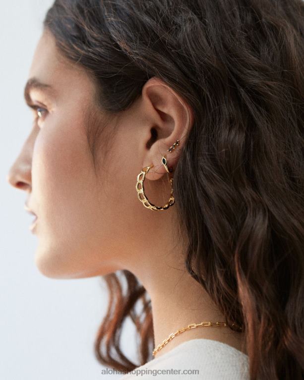 trojček - črni uhani ženske Alohas 0D4R81181