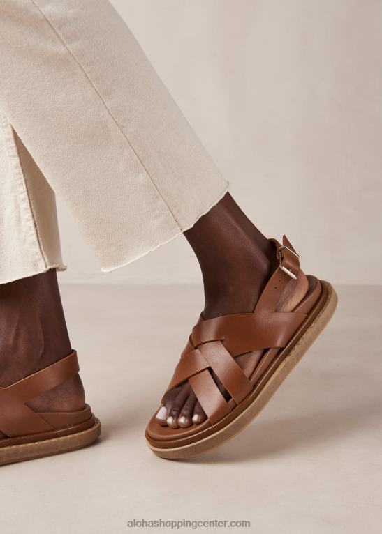 trunca - rjavi usnjeni sandali ženske Alohas 0D4R8371