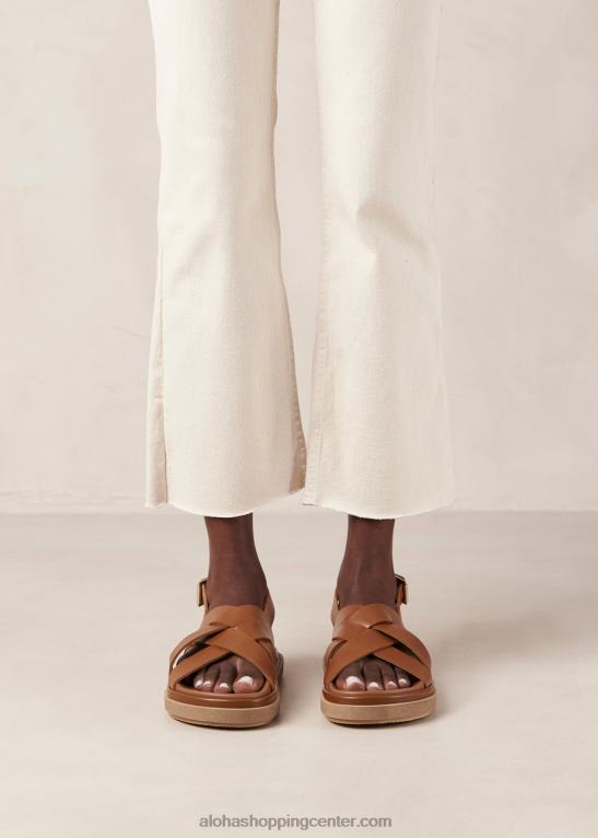 trunca - rjavi usnjeni sandali ženske Alohas 0D4R8371