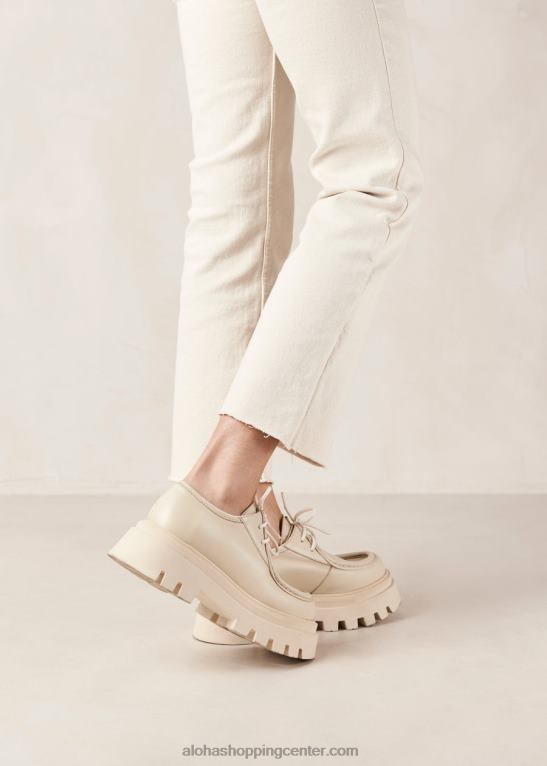 tycoon - beli usnjeni loaferji ženske Alohas 0D4R8153