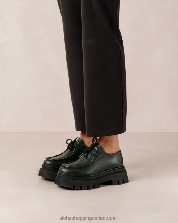 tycoon - temno zeleni usnjeni loaferji ženske Alohas 0D4R8156