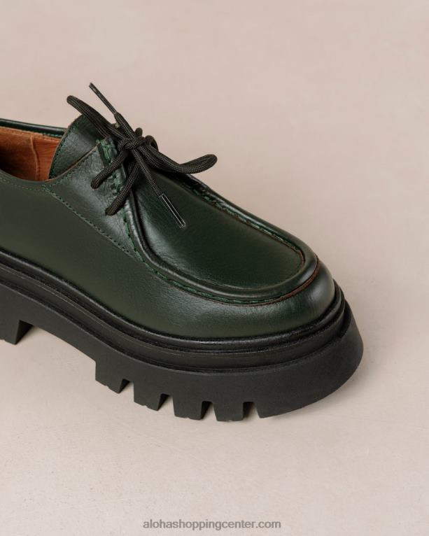 tycoon - temno zeleni usnjeni loaferji ženske Alohas 0D4R8156