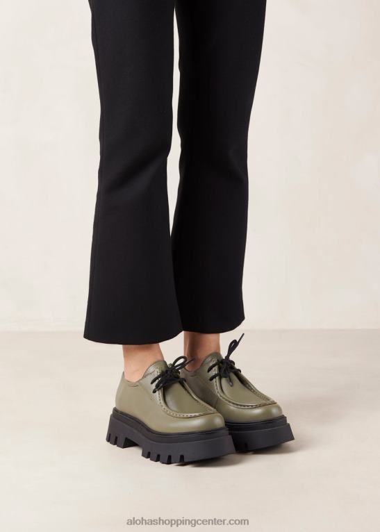 tycoon - zeleni usnjeni loaferji ženske Alohas 0D4R8155