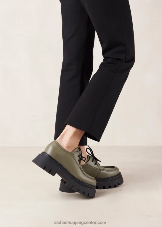 tycoon - zeleni usnjeni loaferji ženske Alohas 0D4R8155