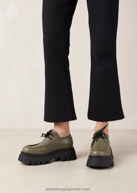 tycoon - zeleni usnjeni loaferji ženske Alohas 0D4R8155