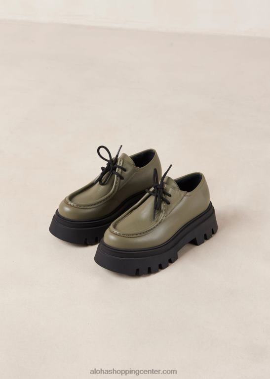 tycoon - zeleni usnjeni loaferji ženske Alohas 0D4R8155