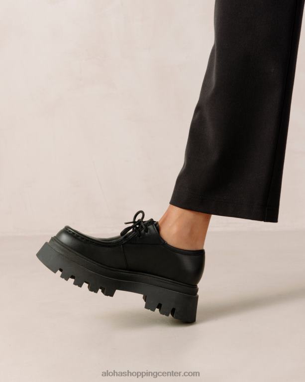 tycoon - črni usnjeni loaferji ženske Alohas 0D4R8154