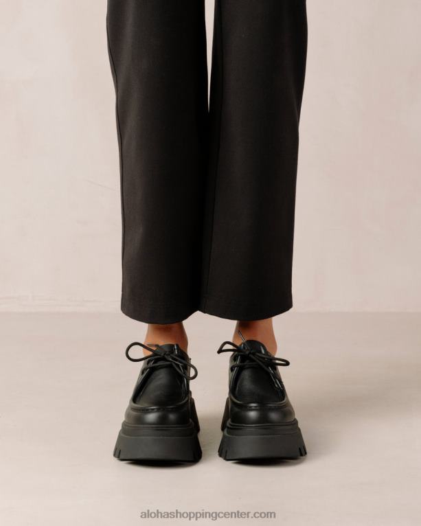 tycoon - črni usnjeni loaferji ženske Alohas 0D4R8154