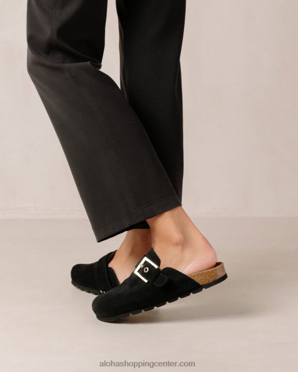 udobne - črne semiš cokle ženske Alohas 0D4R8467