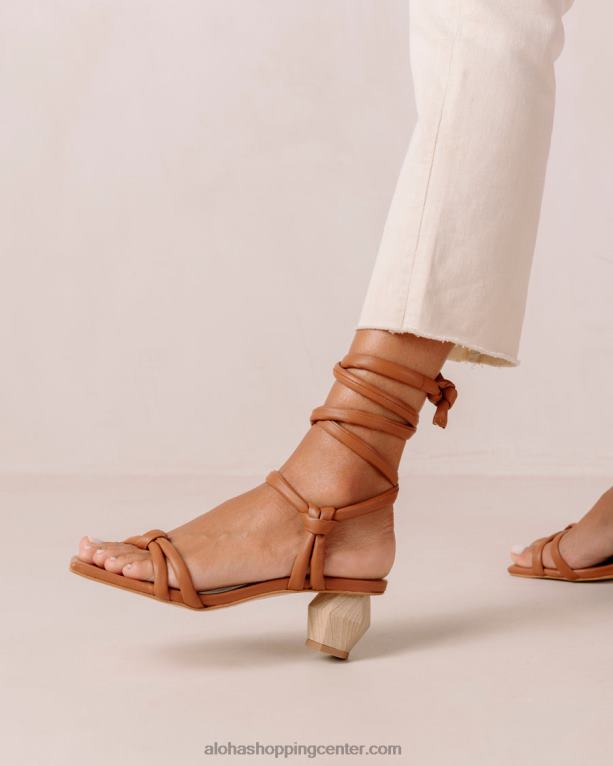 ustvarjalni - rjavi usnjeni sandali ženske Alohas 0D4R8583