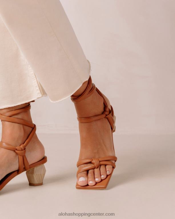 ustvarjalni - rjavi usnjeni sandali ženske Alohas 0D4R8583