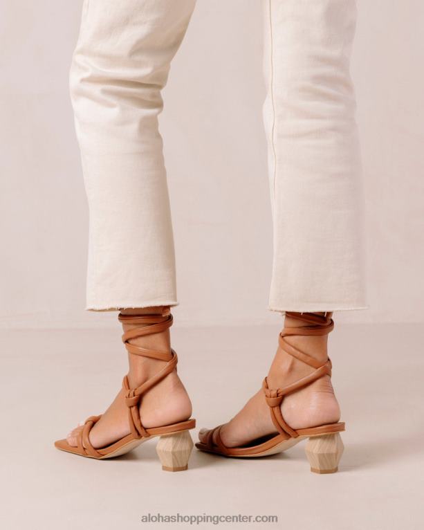 ustvarjalni - rjavi usnjeni sandali ženske Alohas 0D4R8583