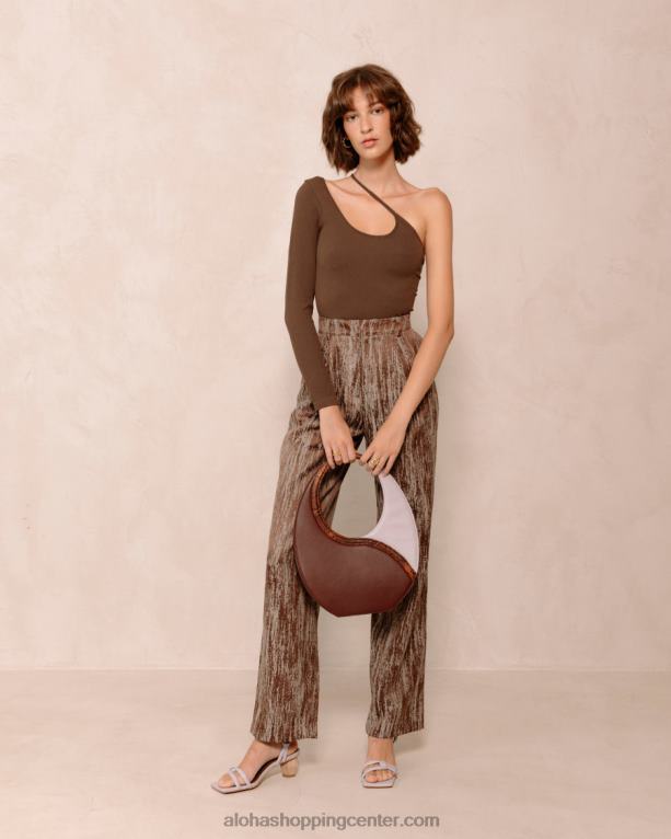 ustvarjalni - vijolični usnjeni sandali ženske Alohas 0D4R8585