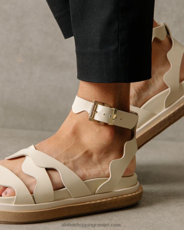 valovite - bele usnjene sandale ženske Alohas 0D4R8279