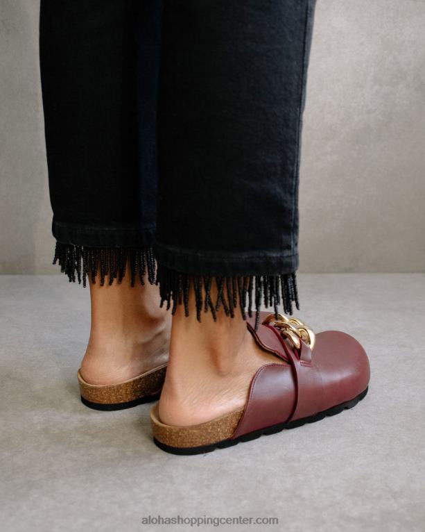 veriga ob ognju - rdeče usnjene cokle ženske Alohas 0D4R8475