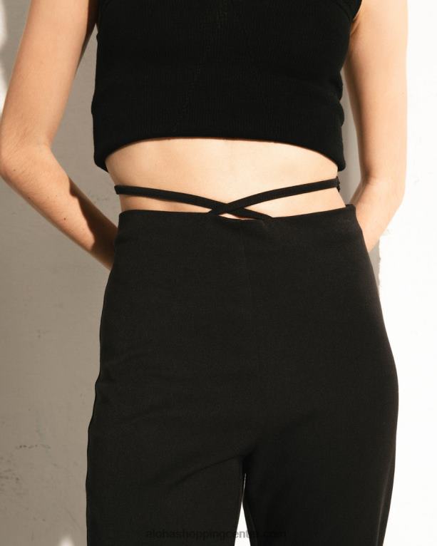 verve - črne hlače ženske Alohas 0D4R8680