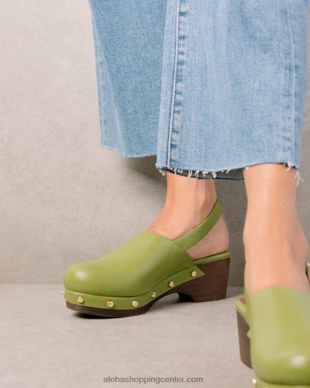 vinil - zelene usnjene cokle ženske Alohas 0D4R8421