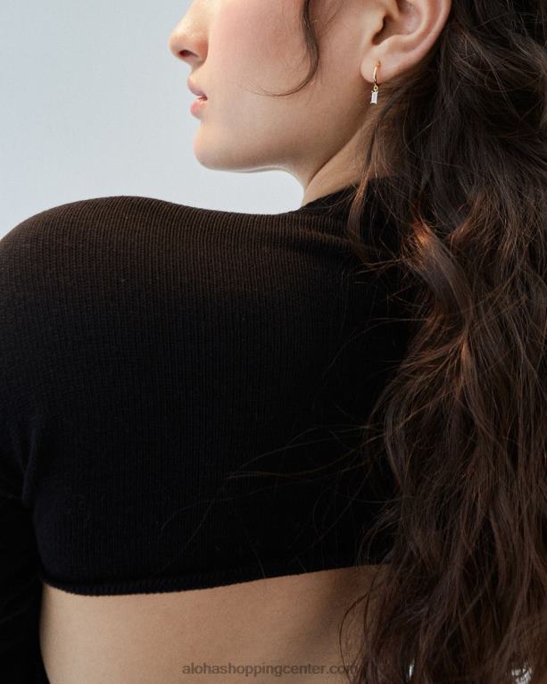 viseči kristal - zlati in beli kristalni uhani ženske Alohas 0D4R81066