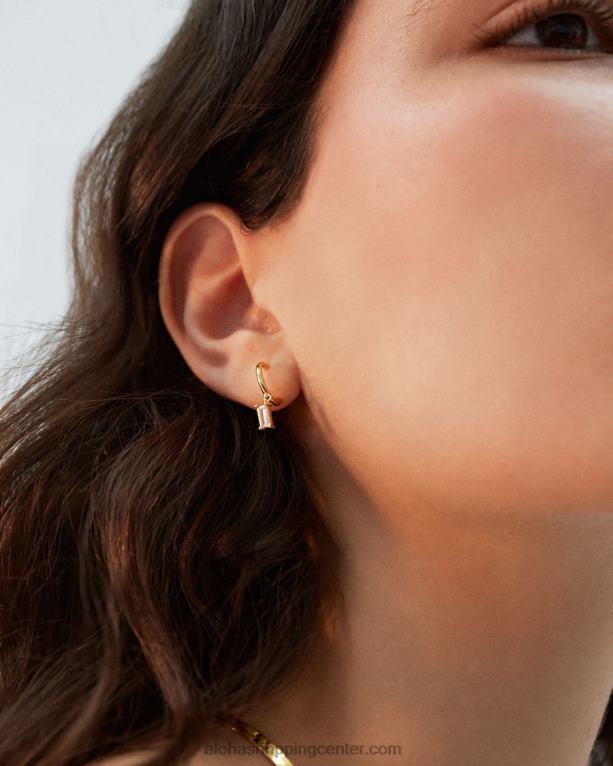 viseči kristal - zlati in bež kristalni uhani ženske Alohas 0D4R81067