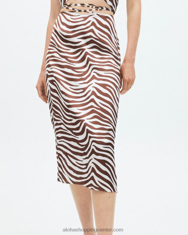 visoko vezano safari - rjavo-belo satenasto krilo ženske Alohas 0D4R8842