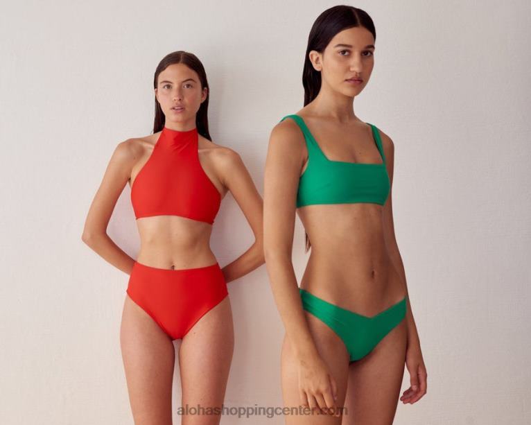 višji - rdeči econyl bikini zgornji del ženske Alohas 0D4R8932
