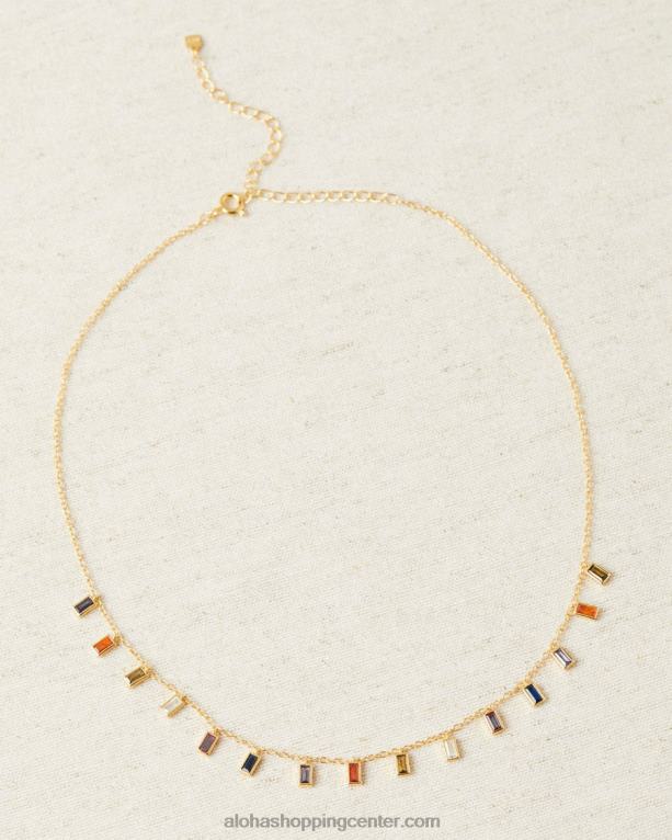 vodnar - večbarvna zlata ogrlica iz dragih kamnov ženske Alohas 0D4R81110