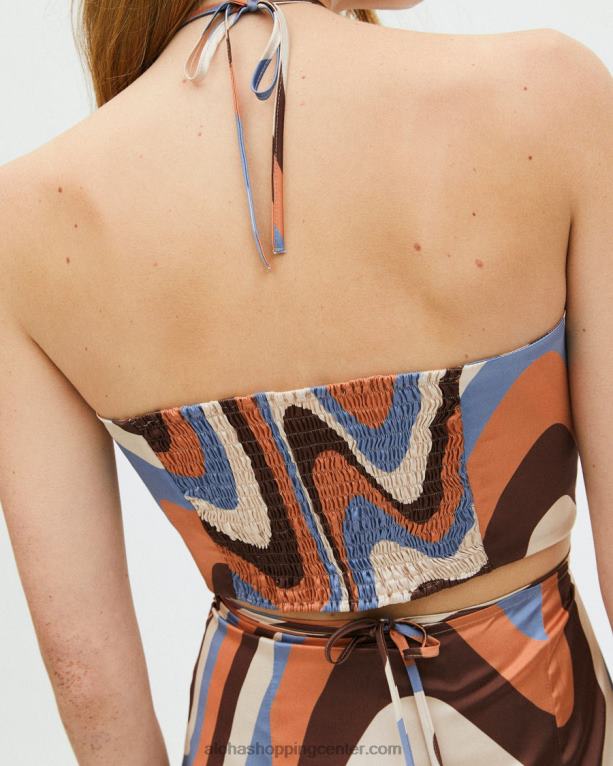 vrtljivi kalejdoskop - moder saten top ženske Alohas 0D4R8962