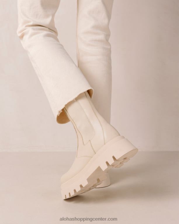 vsestranski - beli usnjeni škornji ženske Alohas 0D4R8359