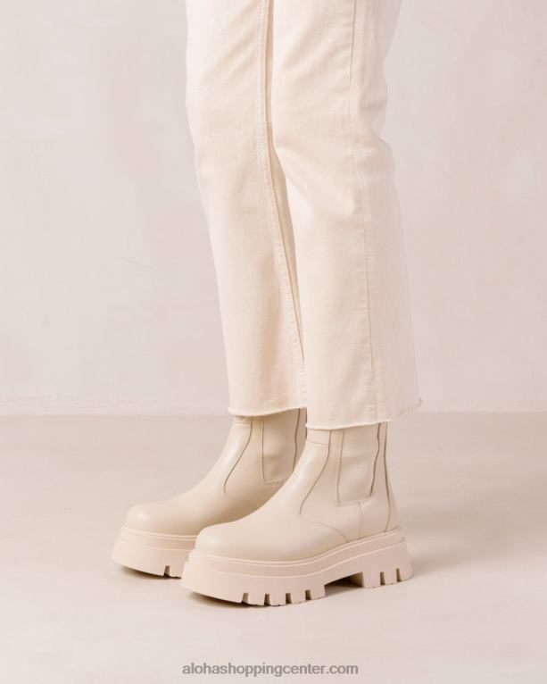 vsestranski - beli usnjeni škornji ženske Alohas 0D4R8359