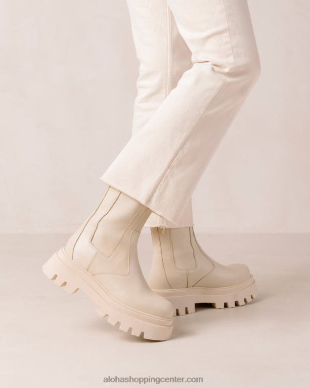 vsestranski - beli usnjeni škornji ženske Alohas 0D4R8359