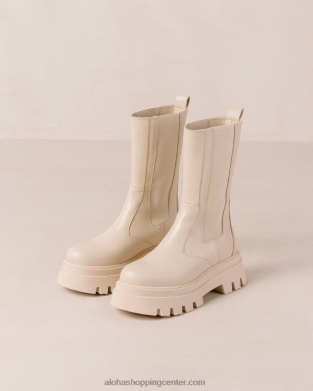 vsestranski - beli usnjeni škornji ženske Alohas 0D4R8359