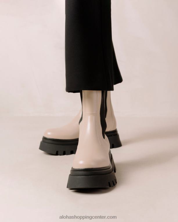 vsestranski - bež usnjeni škornji ženske Alohas 0D4R8360