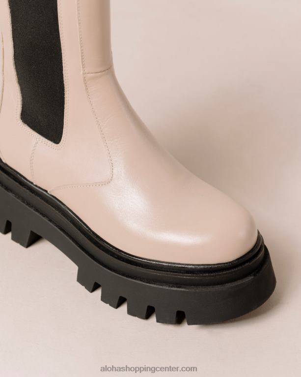 vsestranski - bež usnjeni škornji ženske Alohas 0D4R8360