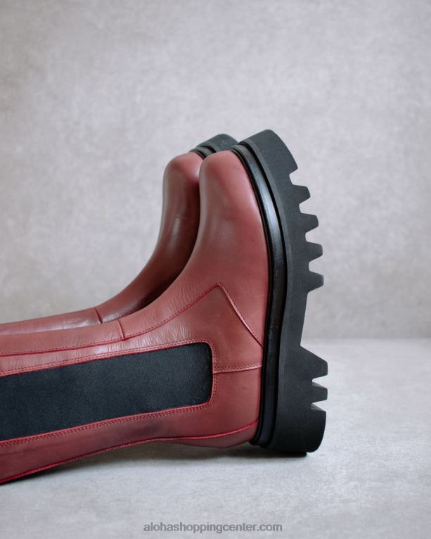 vsestranski - rdeči usnjeni škornji ženske Alohas 0D4R8356