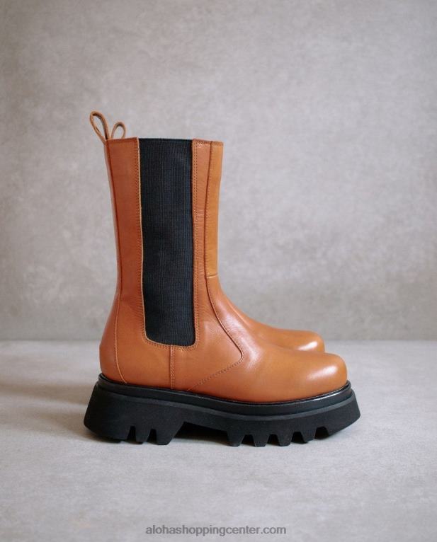 vsestranski - rjavi usnjeni škornji ženske Alohas 0D4R8355