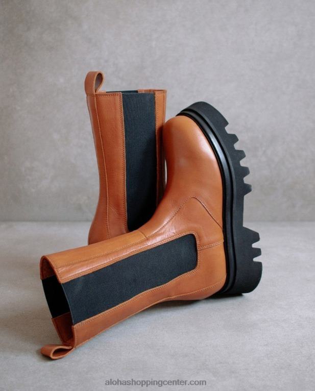 vsestranski - rjavi usnjeni škornji ženske Alohas 0D4R8355