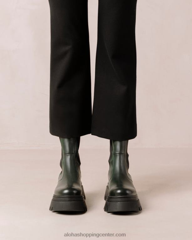 vsestranski - temno zeleni usnjeni škornji ženske Alohas 0D4R8361