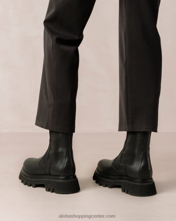 vsestranski - črni usnjeni škornji ženske Alohas 0D4R8354