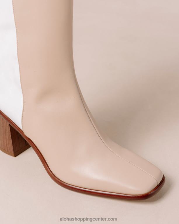 vzhod - beli in bež škornji ženske Alohas 0D4R836