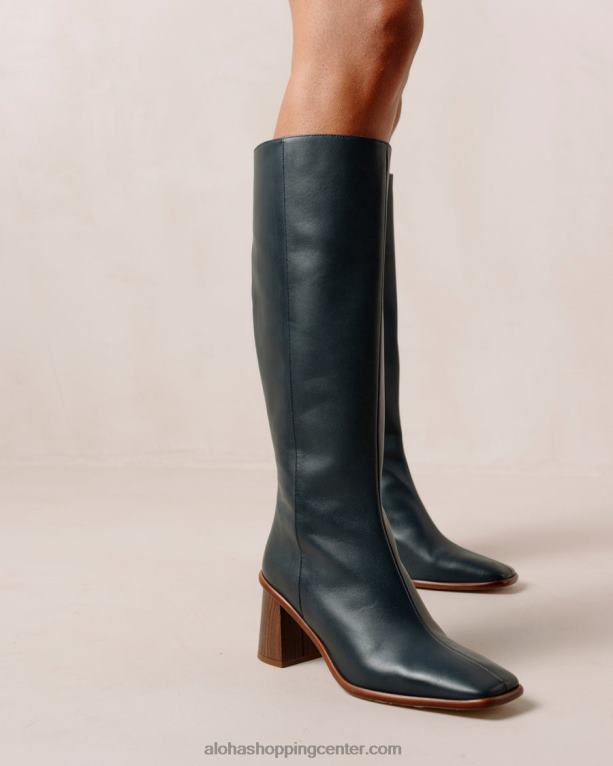 vzhod - modri usnjeni škornji ženske Alohas 0D4R845