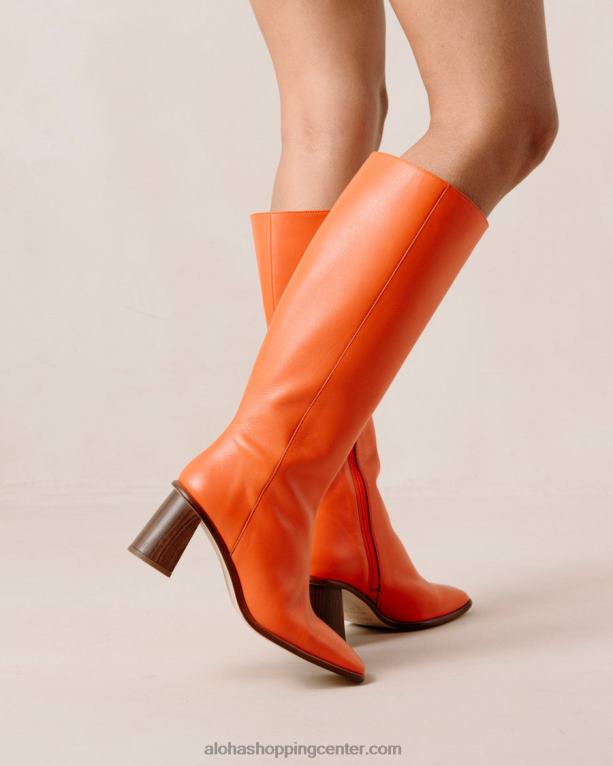 vzhod - svetlo oranžni usnjeni škornji ženske Alohas 0D4R842