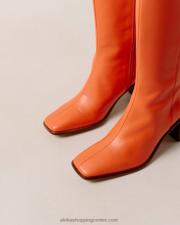 vzhod - svetlo oranžni usnjeni škornji ženske Alohas 0D4R842