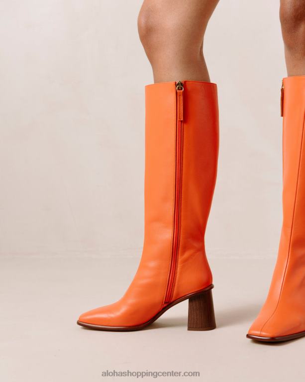 vzhod - svetlo oranžni usnjeni škornji ženske Alohas 0D4R842