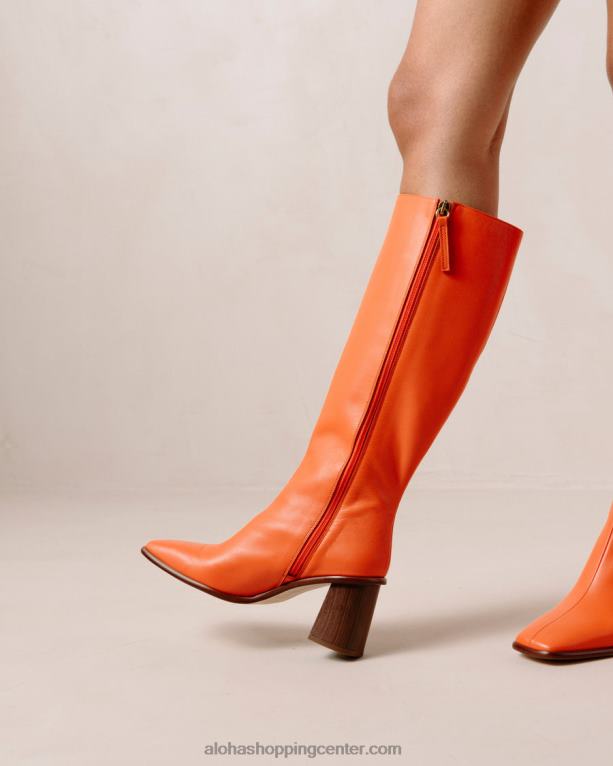 vzhod - svetlo oranžni usnjeni škornji ženske Alohas 0D4R842